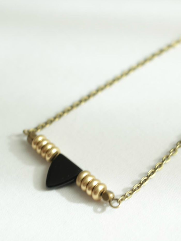 black triangle necklace