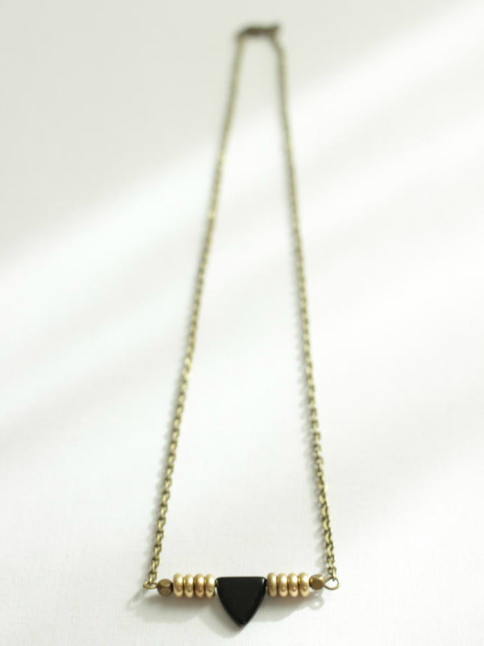 brass arrow necklace