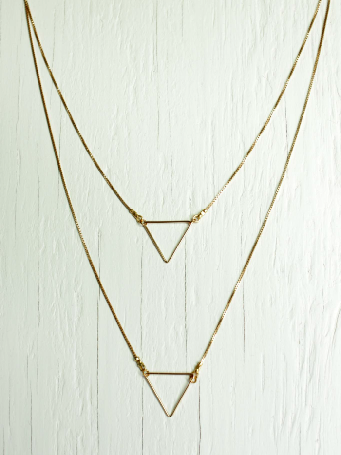 double triangle necklace