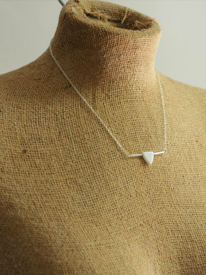 white arrow necklace