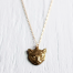 Gold Cat Face Necklace