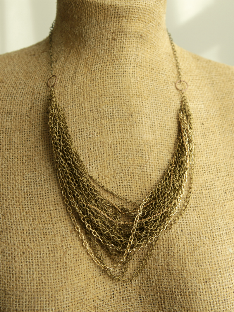 layered multi chain necklace