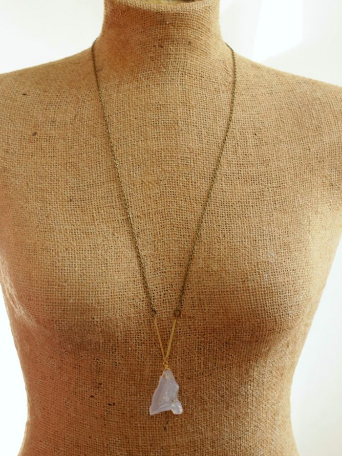 pastel stone necklace