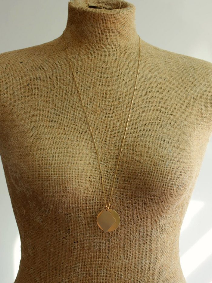 Circle and Diamond Necklace