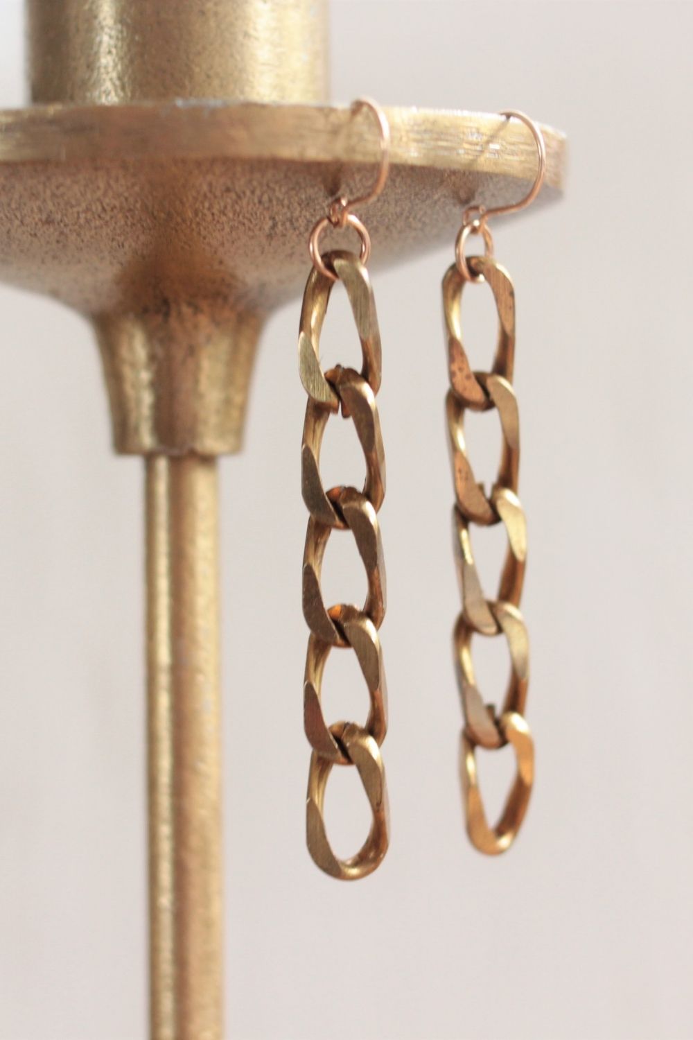 Big chunky chain link earrings