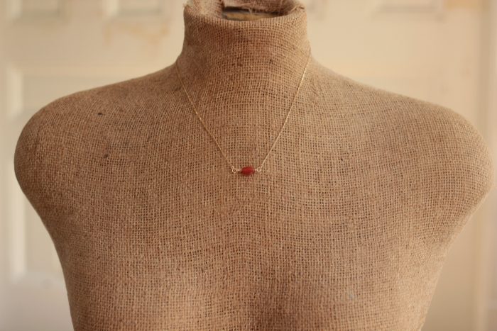 Orange carnelian necklace