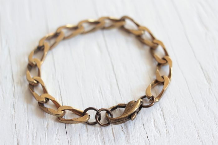 Antique brass chain bracelet