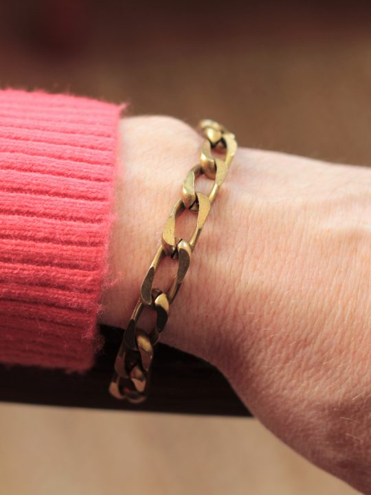 Brass chain link bracelet