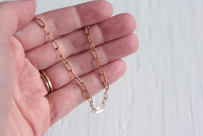 Simple paperclip chain necklace