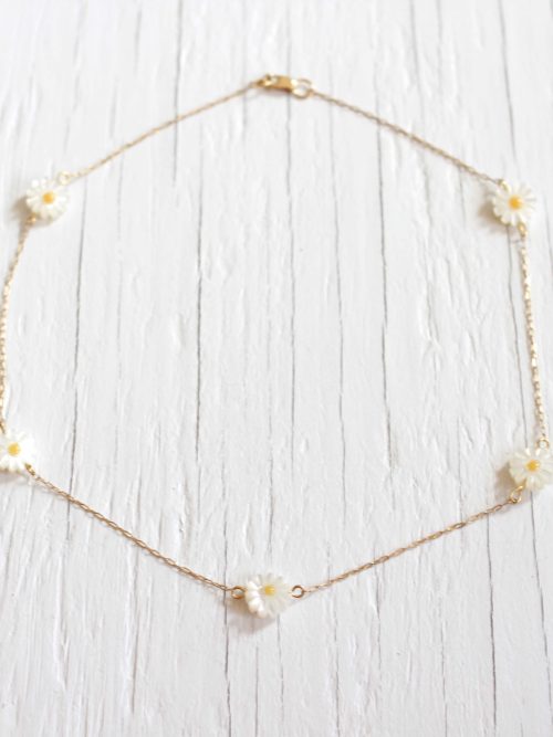 Beaded flower choker necklace - A Common Thread