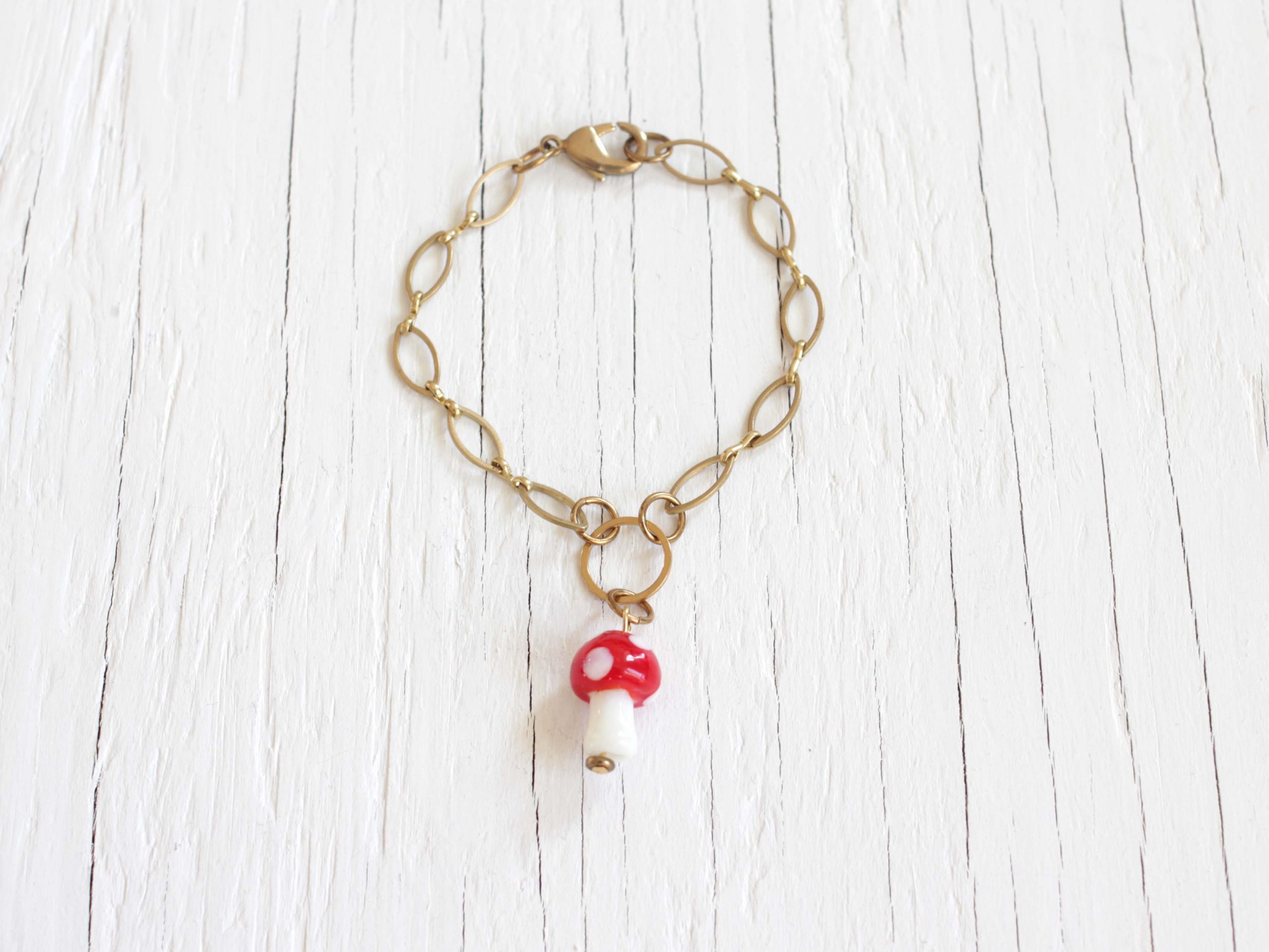 Red mushroom bracelet